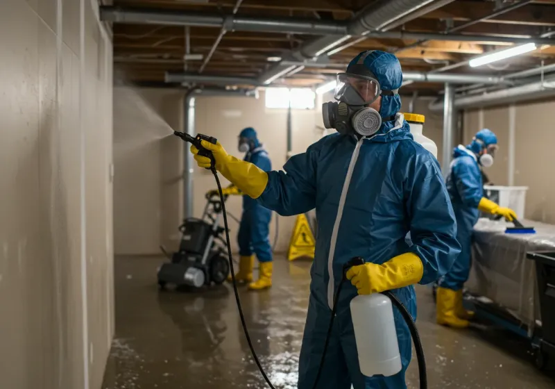 Basement Sanitization and Antimicrobial Treatment process in Swepsonville, NC